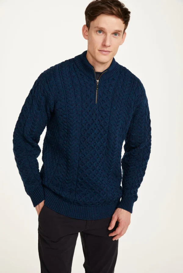 B722_BallycroyAranHalfZipSweater_Mens_Merino_Atlantic_02_768x B722_BallycroyAranHalfZipSweater_Mens_Merino_Atlantic_02_768x
