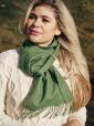 127 - Merino Wool Scarf Forest Green 3