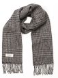 246 - Irish Wool Scarf Short Black and White Glencheck