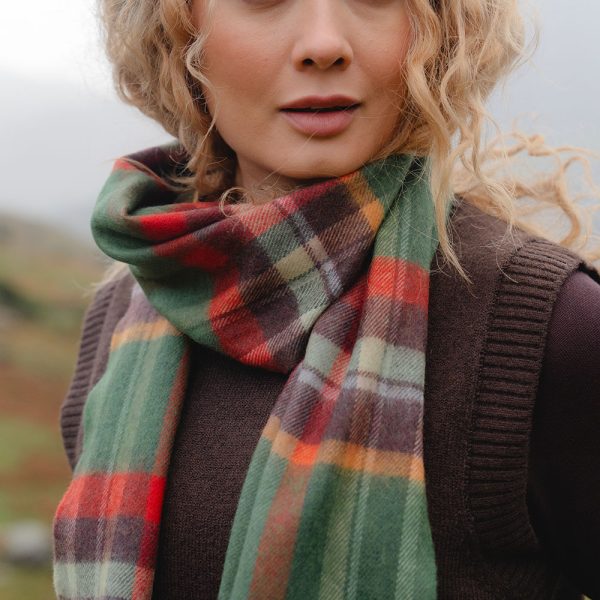 802 - Green Rust Orange Brown Check 6