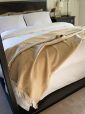 9010 - Oversize Merino Wool Cashmere Throw Beige Herringbone 1