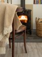 9010 - Oversize Merino Wool Cashmere Throw Beige Herringbone 4