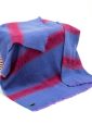 LM504 - Mohair Throw Blue Maroon Check