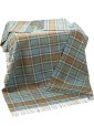 LW120 - Irish Picnic Blanket Lichen Sea Green and Beige Plaid 1