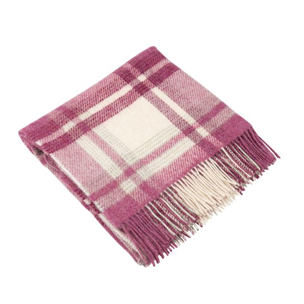 LW126 - Irish Picnic Blanket Natural Pink Mix Plaid 2 LW126 - Irish Picnic Blanket Natural Pink Mix Plaid 2