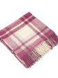 LW126 - Irish Picnic Blanket Natural Pink Mix Plaid 2