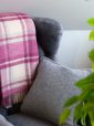 LW126 - Irish Picnic Blanket Natural Pink Mix Plaid 3