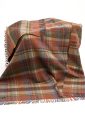 LW153 - Irish Picnic Blanket Brown Orange and Blue Plaid 1