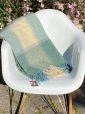 LW164 - Irish Picnic Blanket White Sea Green Block 2