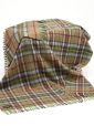 LW186 - Irish Picnic Blanket Pale Green Beige Blue Tartan