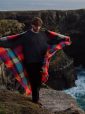 1418 - Merino Wool Cashmere Throw Bright Yellow, Pink and Green Check 6