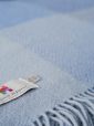 1422 - Merino Wool Cashmere Throw Blue Mix Herringbone Block 2