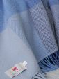1422 - Merino Wool Cashmere Throw Blue Mix Herringbone Block 8