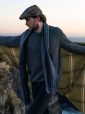 1467 - Merino Wool Cashmere Throw Green Beige Cream Overcheck 8