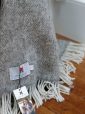 1474 - Merino Wool Cashmere Throw Grey Herringbone 7