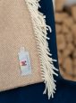 1475 - Merino Wool Cashmere Throw Beige Herringbone 5