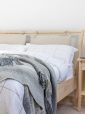 1489 - Merino Wool Cashmere Throw Grey Silver Border Check 3