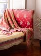 600 - Lambswool Throw Pink Sage Check 2