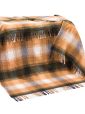 645 - Lambswool Throw Beige Grey Ecru Check 1