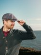 8 PC H27 - Eight Piece Newsboy Cap Navy Herringbone Donegal 4