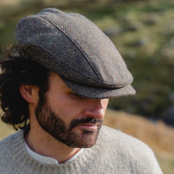 DC H102 - Driving Cap Brown & Green Tweed 5 DC H102 - Driving Cap Brown & Green Tweed 5