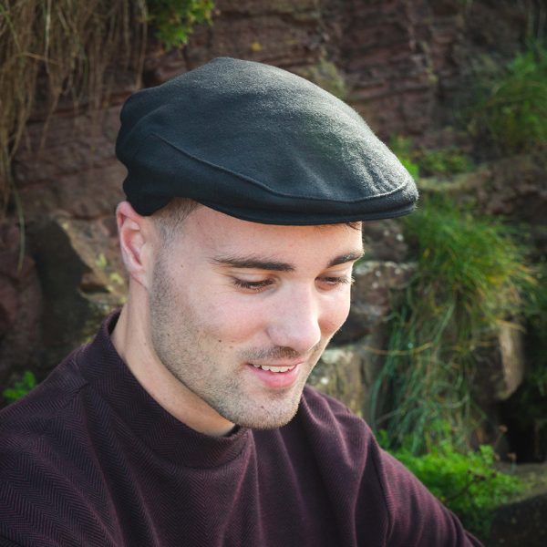 TC Black - Irish Tweed Cap Black 2 TC Black - Irish Tweed Cap Black 2
