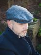 TC H30 - Irish Tweed Cap Navy Plain Donegal 4