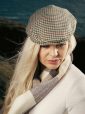 TC H35 - Irish Tweed Cap Green Beige Houndstooth 7