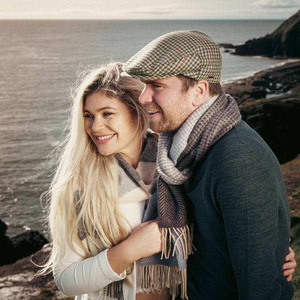 TC H35 - Irish Tweed Cap Green Beige Houndstooth 8 TC H35 - Irish Tweed Cap Green Beige Houndstooth 8